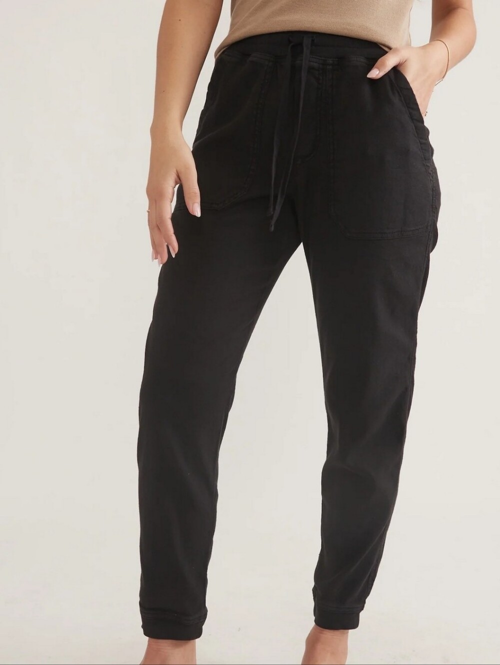 Marine Layer Luna Drapey Jogger Pants Black XS New